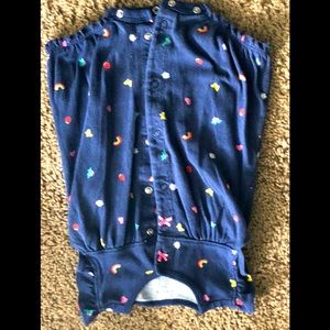 Carters 1 piece jumper with ruffled arms and legs & cute Dino character